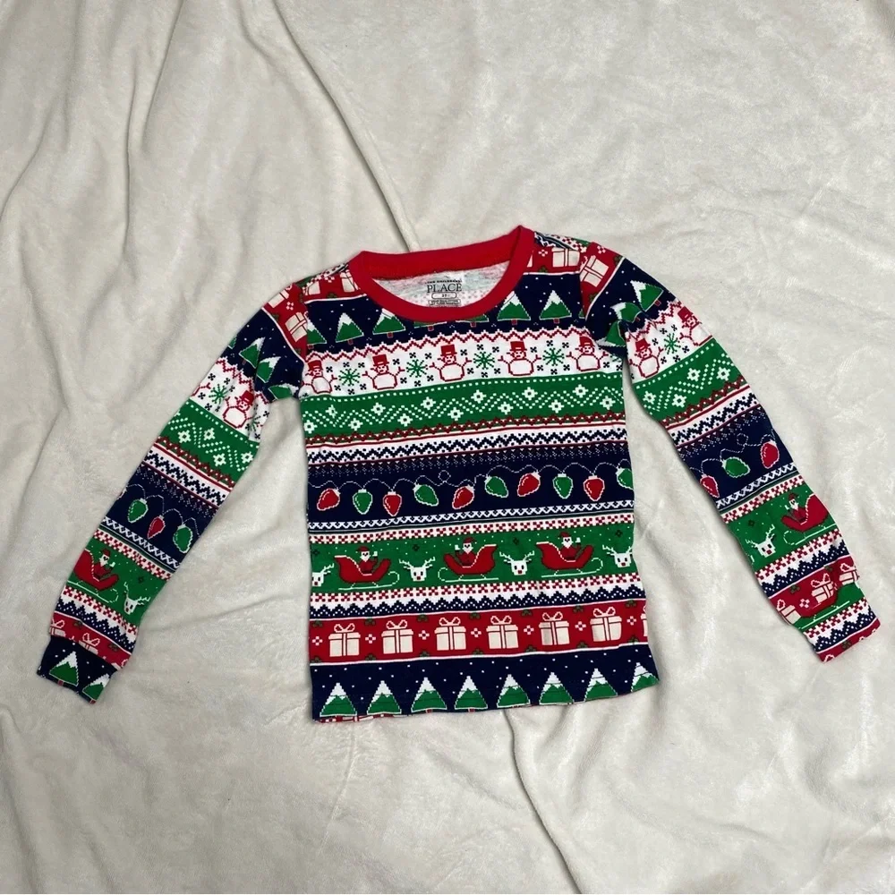 The Children’s Place Glow in the Dark Holiday Fair Isle Pajamas